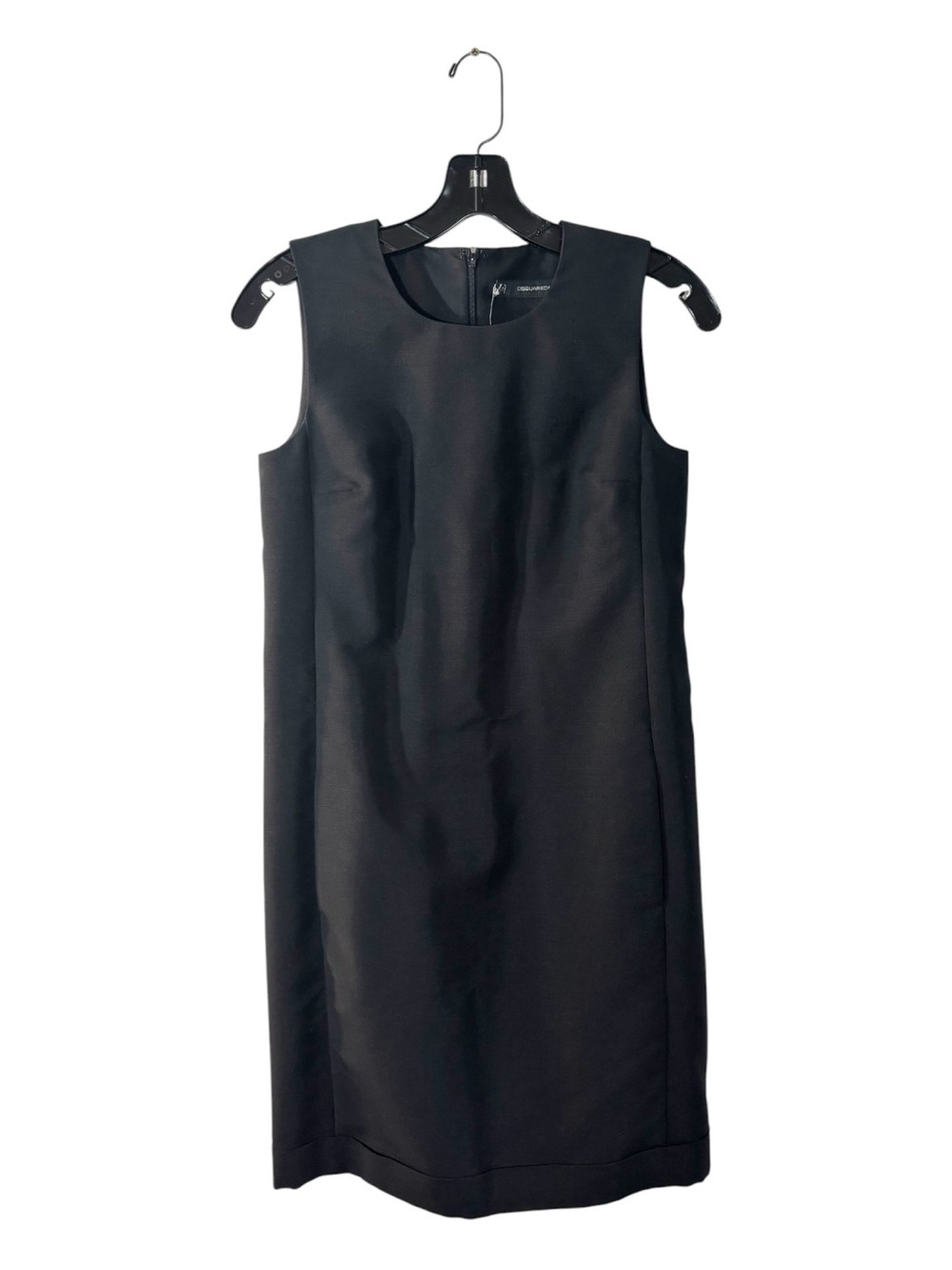 NWT DSQUARED2 Sleeveless Black Mini Mohair Wool Sheath Dress Black Size 40